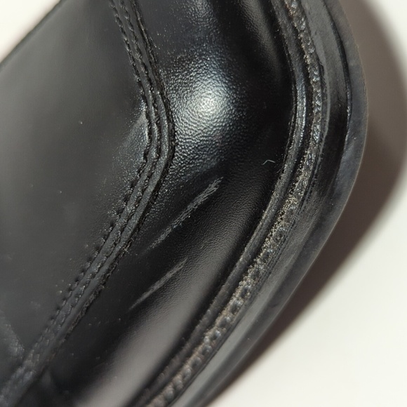 George Men's Slip On Sintetico Black Dress Shoes Size 8.5 - Picture 3 of 10